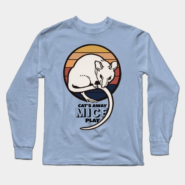 Cat's Away Mice Play Long Sleeve T-Shirt by KewaleeTee